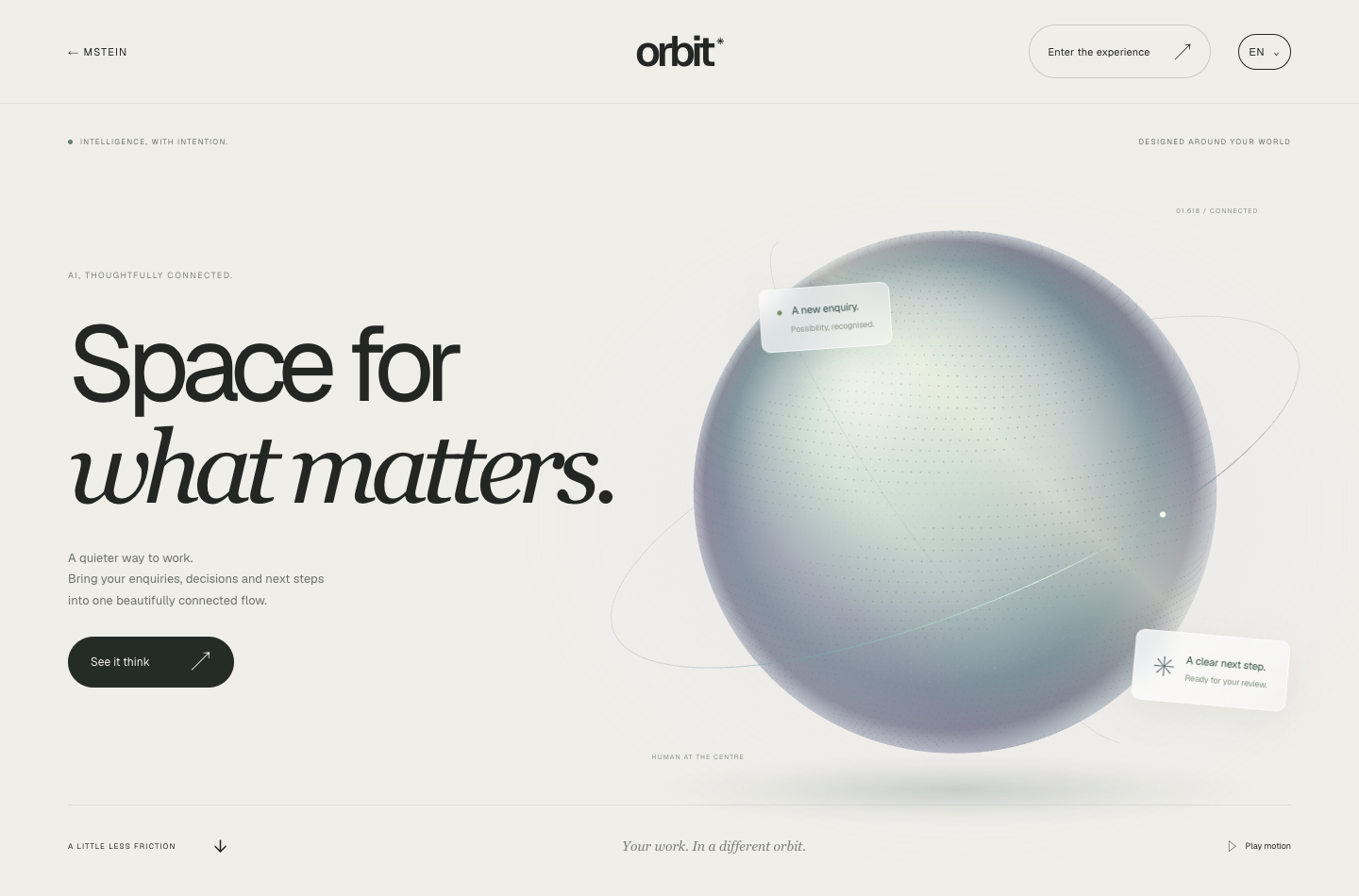 ORBIT · interactive concept